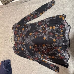 Free People Navy Floral Dress